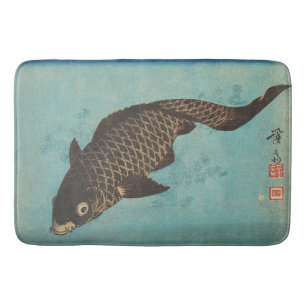Japanse Koi Fish Ukiyo-e door Keisai Eisen Badmat