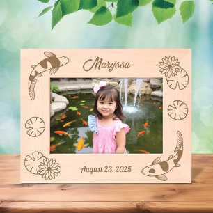 Japanse Koi Fish Water Lily 7x5 Gegraveerde Lijstjes