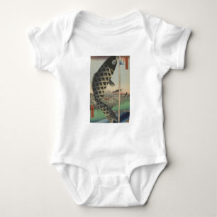 Japanse Koi Hiroshige Vis Festival Vlag Romper