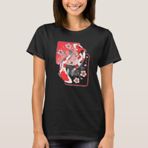 Japanse Koi Karper Vis Aesthetische Kersenbloesem  T-shirt