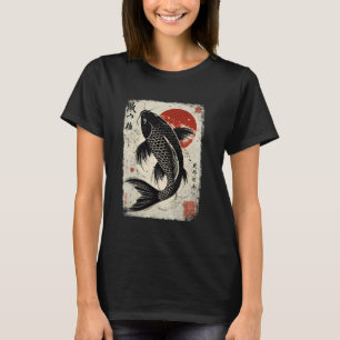 Japanse Koi Karper Volharding Koi Vis Sakura Nis T-shirt