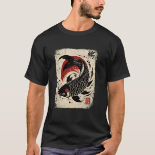 Japanse Koi Karper Volharding Koi Vis Sakura Nis T-shirt