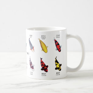 Japanse Koi Kunst Beker Koi Illustratie Cadeau Koffiemok