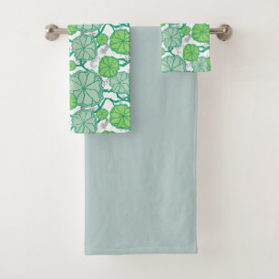Japanse Koi Pond Towel Set Bad Handdoek