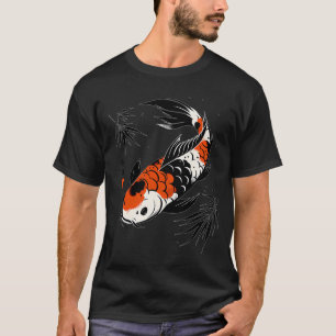 Japanse Koi Vis Grafisch Met Chinees Karakter T-shirt