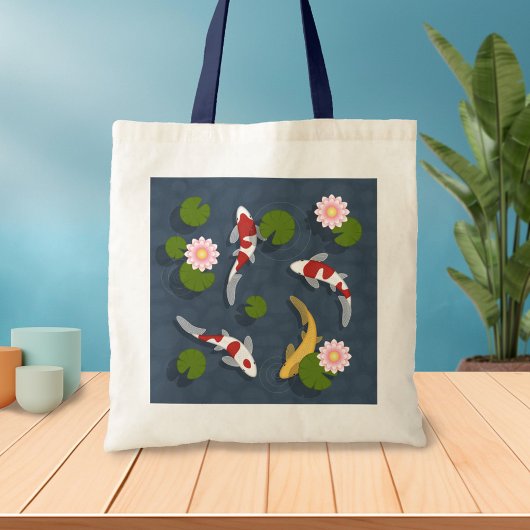 Japanse Koi Visvijver Tote Bag