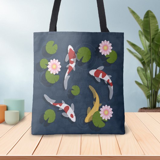 Japanse Koi Visvijver Tote Bag