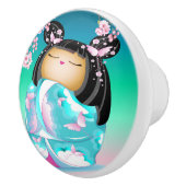 Japanse Kokeshi Doll keramische knop (Rechts)