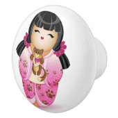 Japanse Kokeshi Doll Keramische Knop (Rechts)