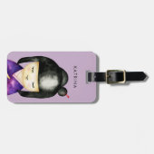 Japanse Kokeshi Doll | Naam toevoegen Bagagelabel (Voorkant horizontaal)