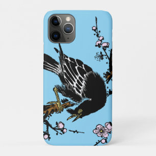  Japanse kraai en kersenbloesems iPhone 11 Pro Hoesje