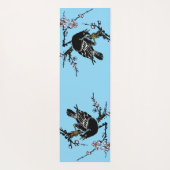  Japanse kraai en kersenbloesems Yogamat (Achterkant)
