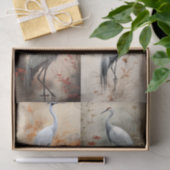 Japanse kraan Collage 1 Decoupage papier (Geschenk)