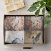 Japanse kraan Collage 2 Decoupage papier (Geschenk)