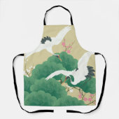 Japanse kraan en pijnboom schort (Voorkant)