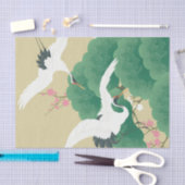 Japanse kraan en pijnboom tissuepapier (Craft)