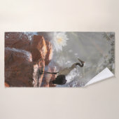 Japanse kraan "Langlevendigheid" Badhanddoek (Badhanddoek)