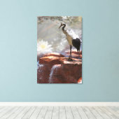 Japanse kraan "Langlevendigheid" Canvas Afdruk (Insitu (Houten vloer))