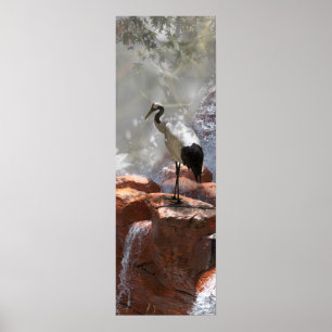 Japanse kraan "Langlevendigheid" Poster