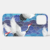 Japanse kraan:  vogelpatroon. Case-Mate iPhone case (Achterkant (horizontaal))
