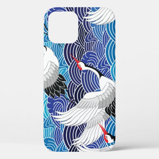 Japanse kraan:  vogelpatroon. Case-Mate iPhone case (Achterkant)