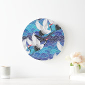 Japanse kraan: vogelpatroon. grote klok (Huis)