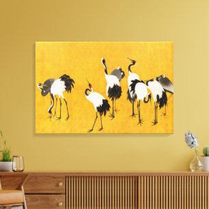 Japanse kraankunst Canvas Afdruk