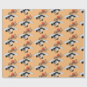 Japanse kraanvogel en bloeiende sakura cadeaupapier (Vlak)