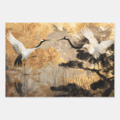 Japanse kraanvogels inpakpapier vel (Voorkant 2)