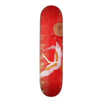 Japanse kraanzon Japanse sakurroodschilderij Skateboard