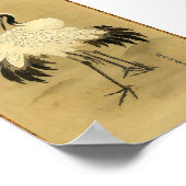 Japanse kranen en Sun 18e eeuw Poster (Hoek)