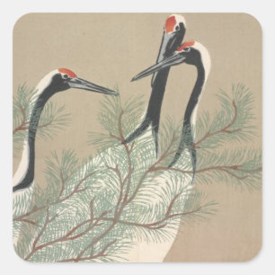 JAPANSE KRANEN INPAKPAPIER ENZ. VIERKANTE STICKER