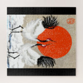 Japanse kranen Puzzle. Legpuzzel (Horizontaal)