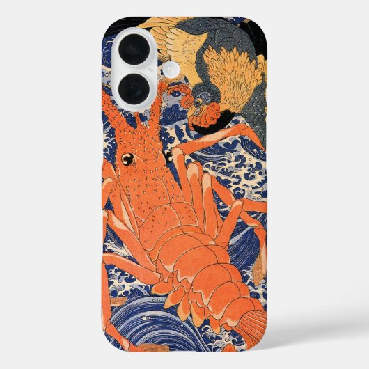 Japanse kreeft en vogel Ukiyo-e Case-Mate iPhone Case (Achterkant)