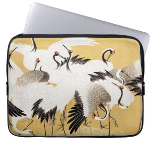 Japanse Kudde Kraanvogels Vintage Vogel Rijk Klass Laptop Sleeve