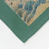 Japanse Kunst aangepaste monogram fleece deken (Hoek)