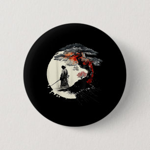 Japanse Kunst Aikido Boom van het Leven Vrede Kuns Ronde Button 5,7 Cm