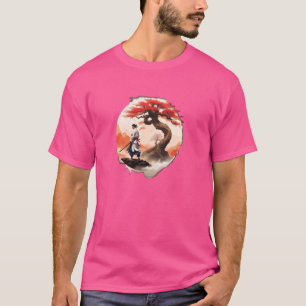 Japanse Kunst. Boom des Levens Vrede Aikido Kunst  T-shirt
