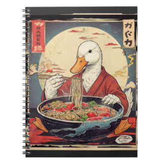Japanse Kunst Eend Eet Ramen Ukiyo voor studenten Notitieboek