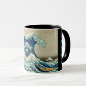 Japanse kunst - Geyser Surf/Great Wave off Kanagaw Mok (Voorkant rechts)