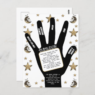 Japanse kunst harmoniseren leven energie hand briefkaart