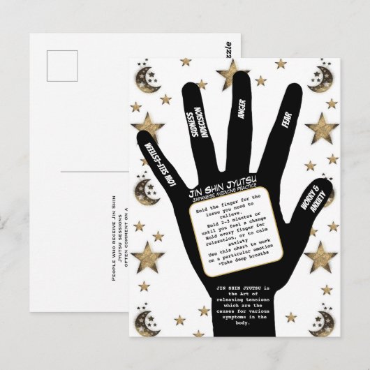 Japanse kunst harmoniseren leven energie hand briefkaart (Voorkant / Achterkant)