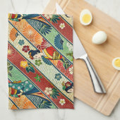 Japanse kunst kimono theedoek (Quarter Fold)