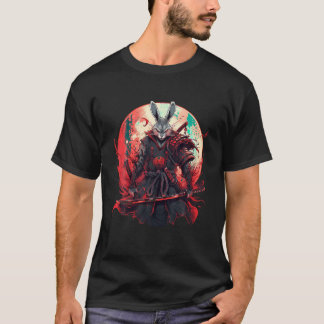 Japanse kunst konijn ninja ukiyo e anime stijl sam t-shirt