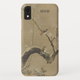 Japanse kunst op maat gemaakte monogram telefoonho iPhone XR hoesje