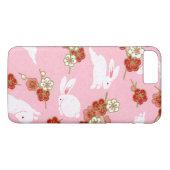 Japanse kunst: Roze Sakuras & Rabbits iPhone 7 Plu Case-Mate iPhone Case (Achterkant (Horizontaal))