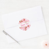 Japanse kunst: Roze Sakuras & Rabbits Ronde Sticker (Envelop)