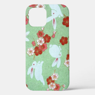 Japanse kunst - Sakura's en konijnen iPhone 12 Hoe Hoesje