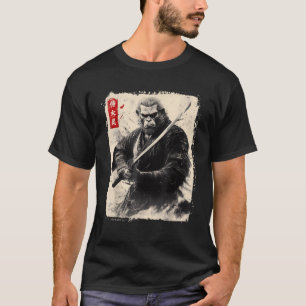 Japanse Kunst Samurai Bigfoot Vintage Sasquatch Re T-shirt