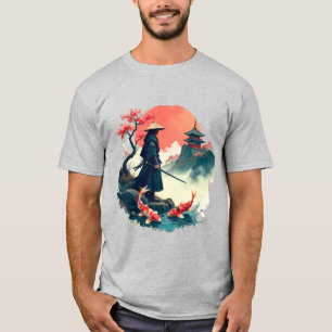Japanse Kunst – Samurai in de Tuin T-shirt